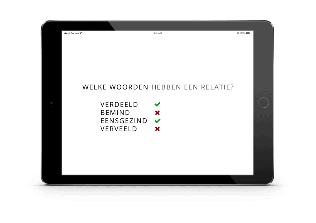 NOA woordrelaties oefenen