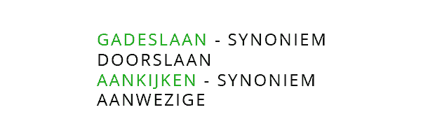 Woordrelaties oefenen