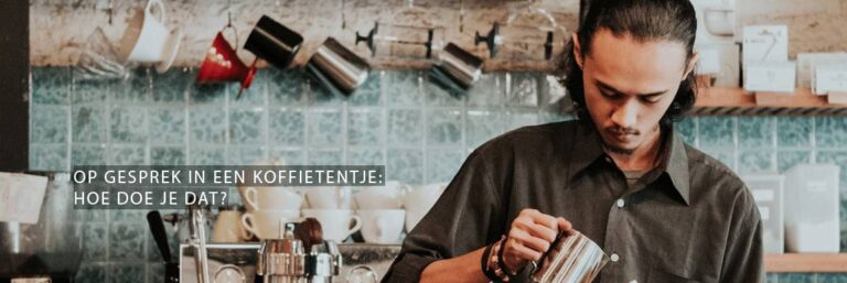 sollicitatiegesprek in koffietentje